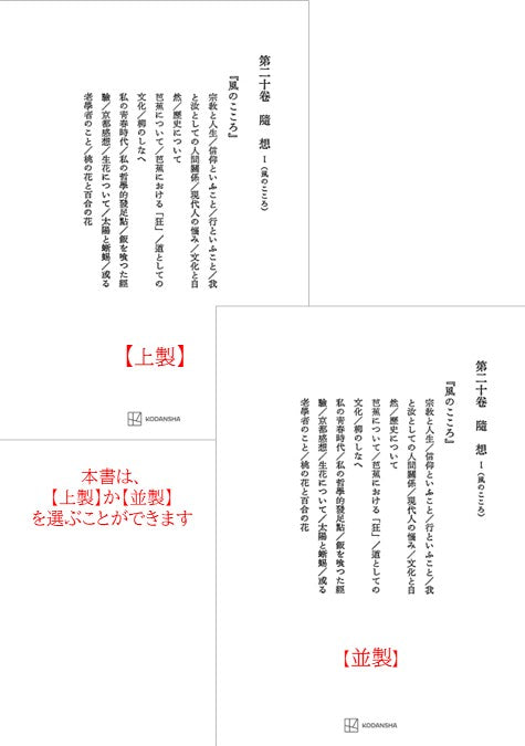 西谷啓治著作集20：随想Ⅰ（風のこころ）